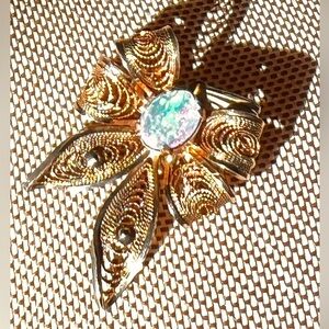 ✨Stunning filagree Opal Antique Fashion Pendant Brooch Pin✨